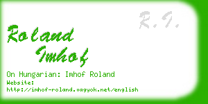 roland imhof business card